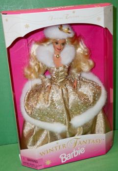 Mattel - Barbie - Winter Fantasy - Gold Dress - Blonde - Poupée